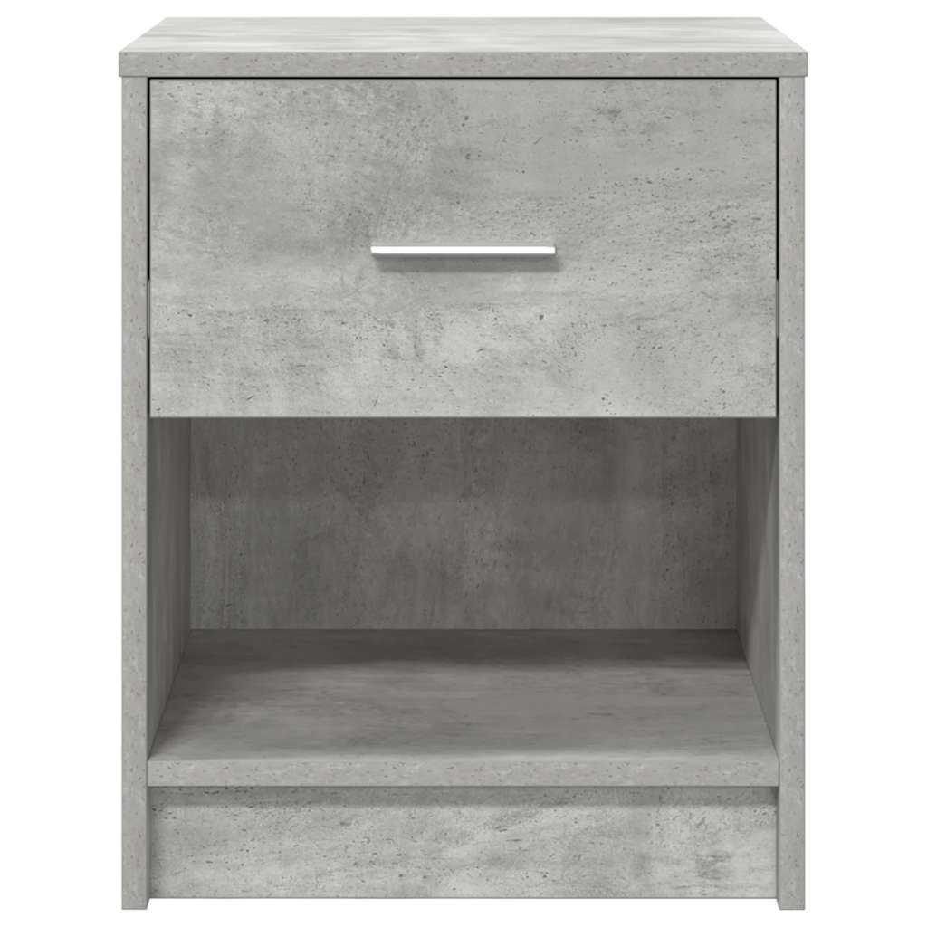 Bedside Cabinets 2 pcs with Drawer Concrete Grey 40x34x50 cm